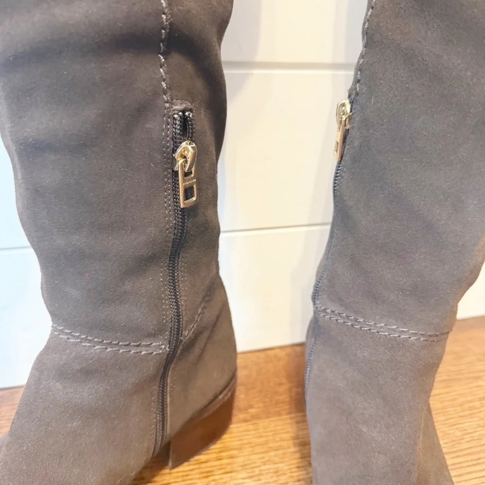 Coach | Lucia split brown suede leather over-the-knee boots Size 7